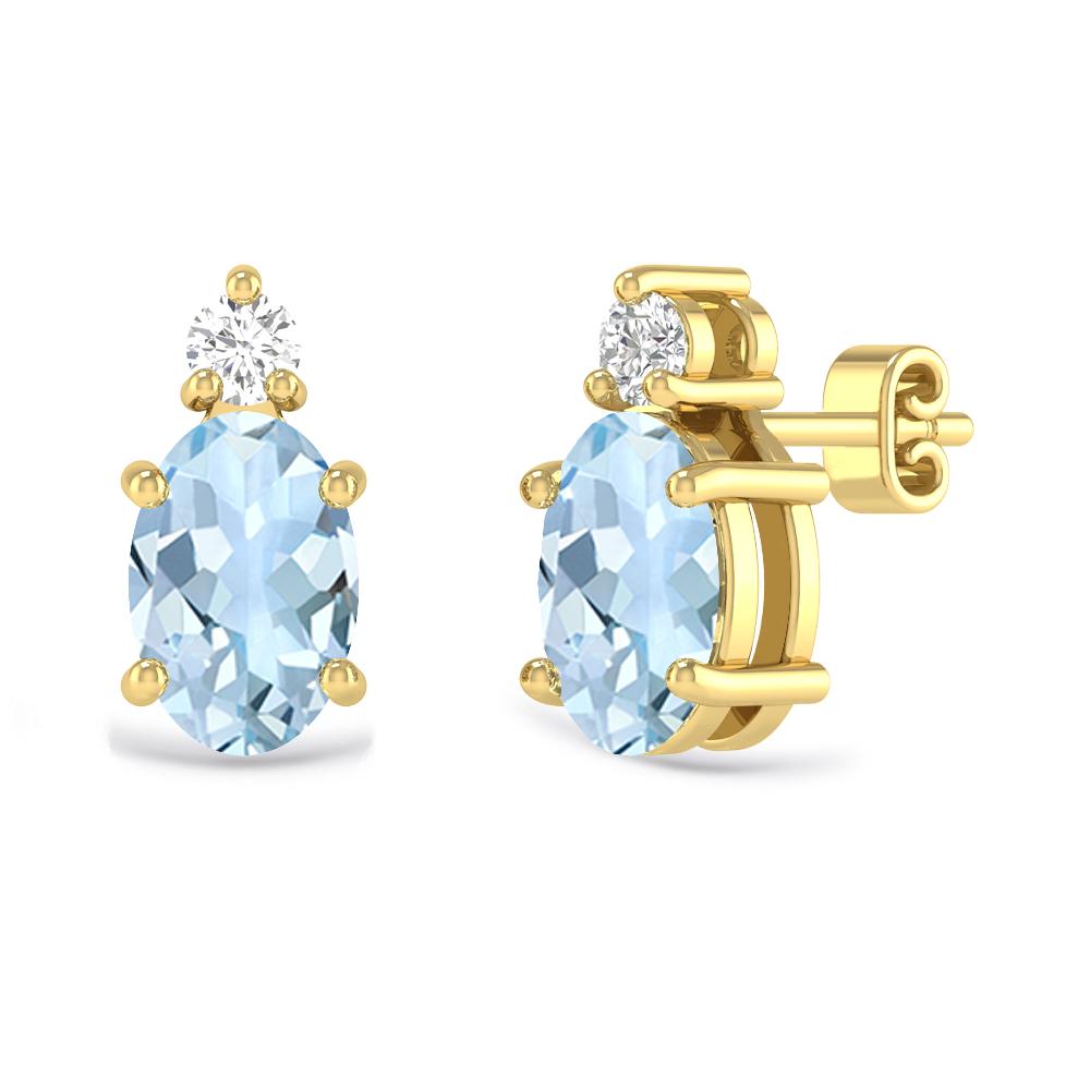 Yellow Gold - Aquamarine