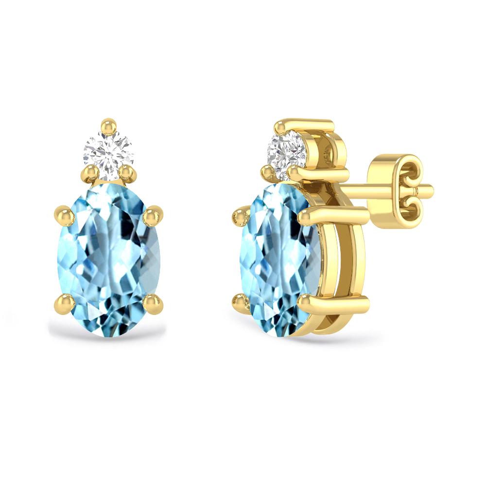 Yellow Gold - Aquamarine