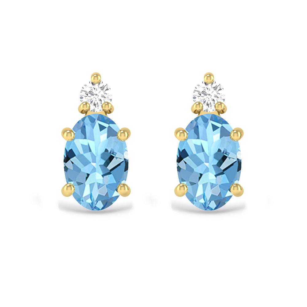 Yellow Gold - Aquamarine