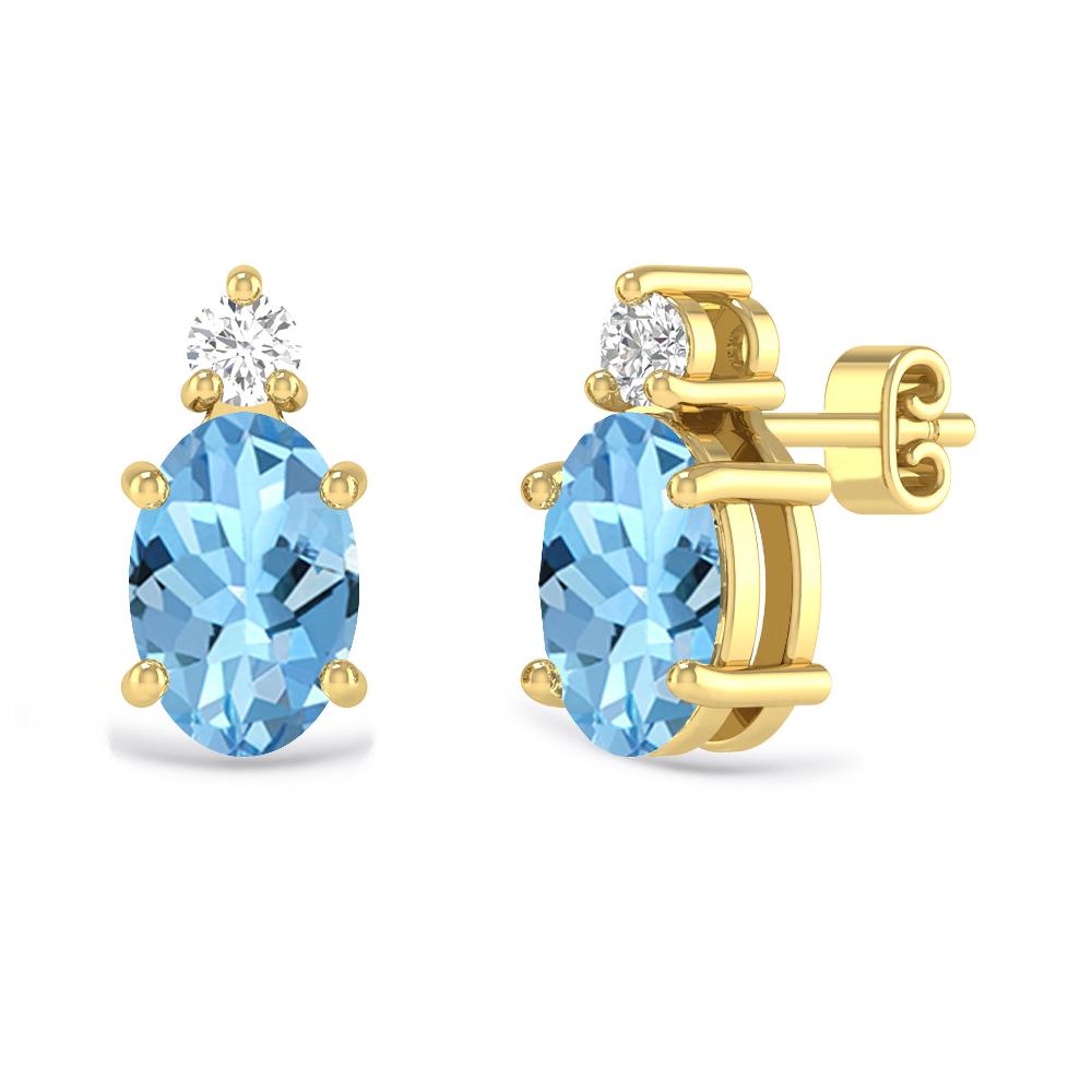 Yellow Gold - Aquamarine