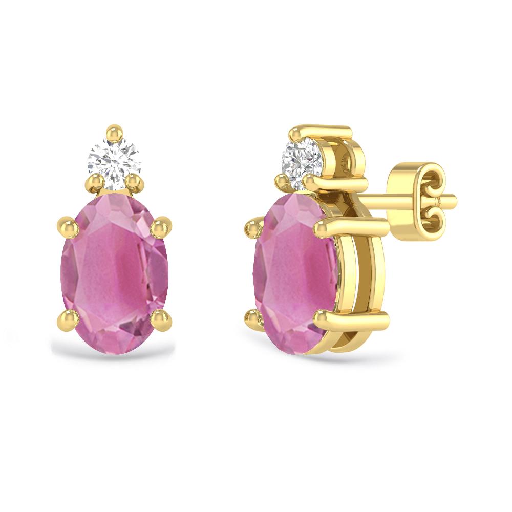 Yellow Gold - Pink Tourmaline