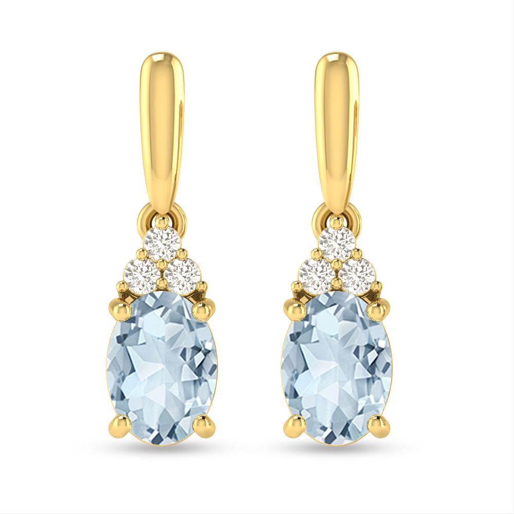 Yellow Gold - Aquamarine