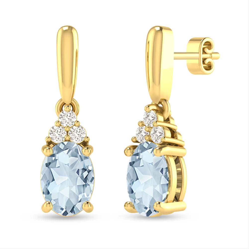 Yellow Gold - Aquamarine