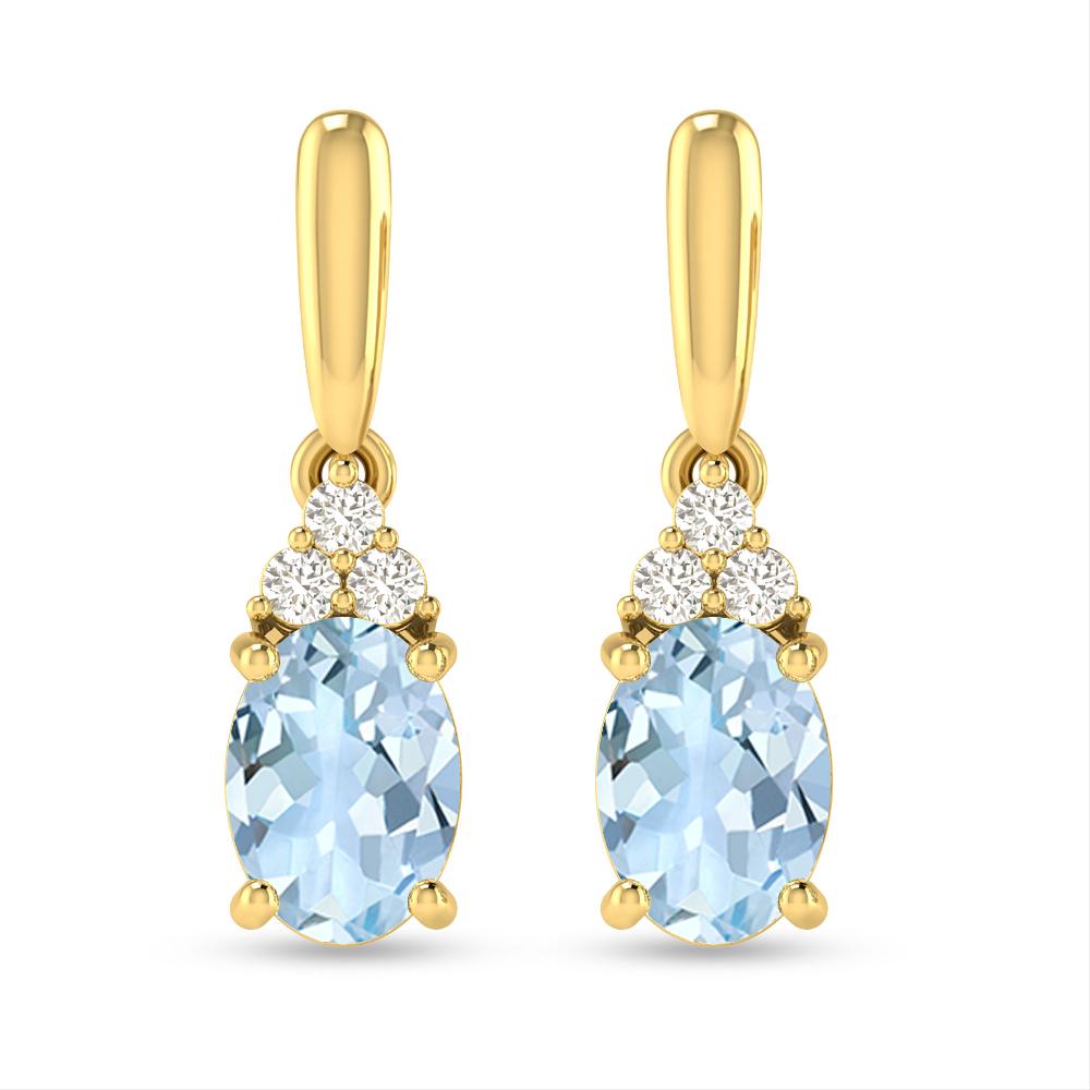 Yellow Gold - Aquamarine