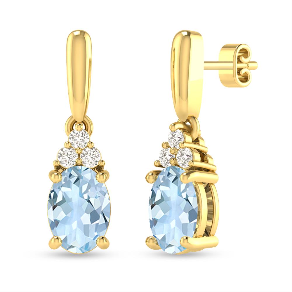 Yellow Gold - Aquamarine