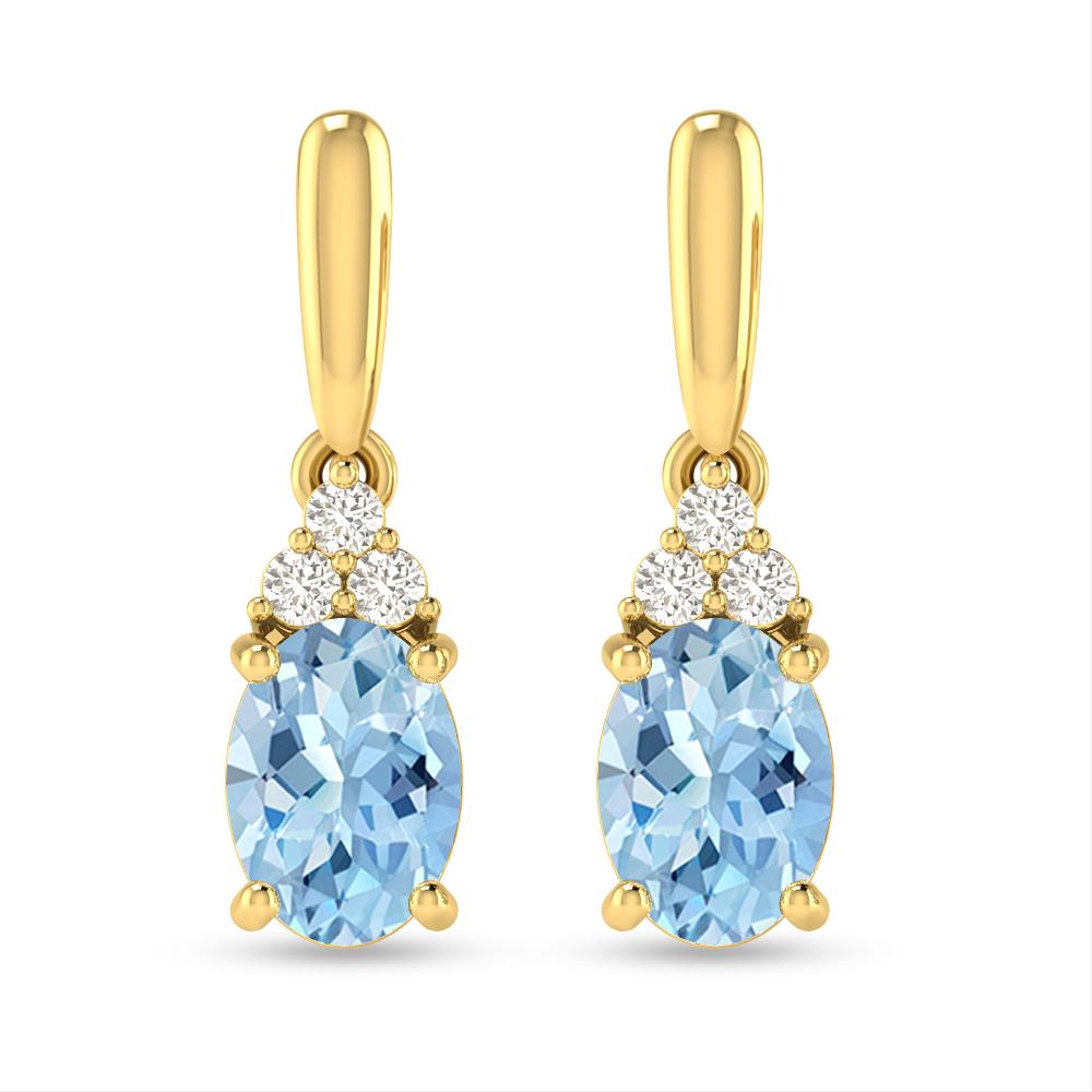 Yellow Gold - Aquamarine