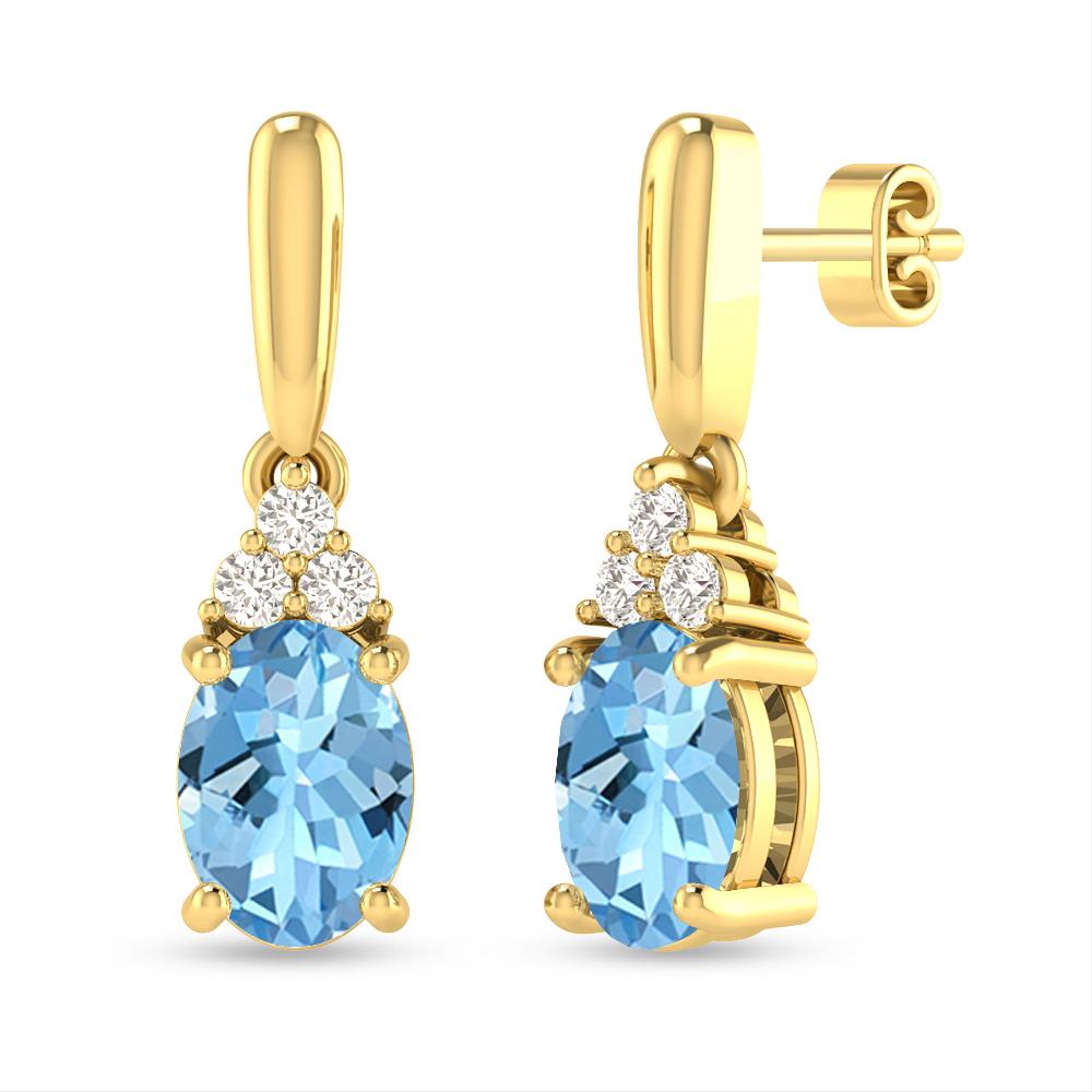 Yellow Gold - Aquamarine