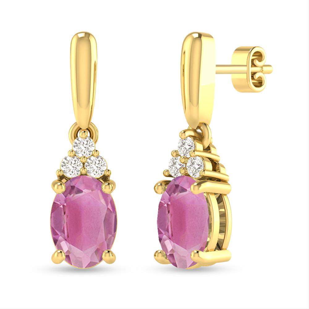 Yellow Gold - Pink Tourmaline