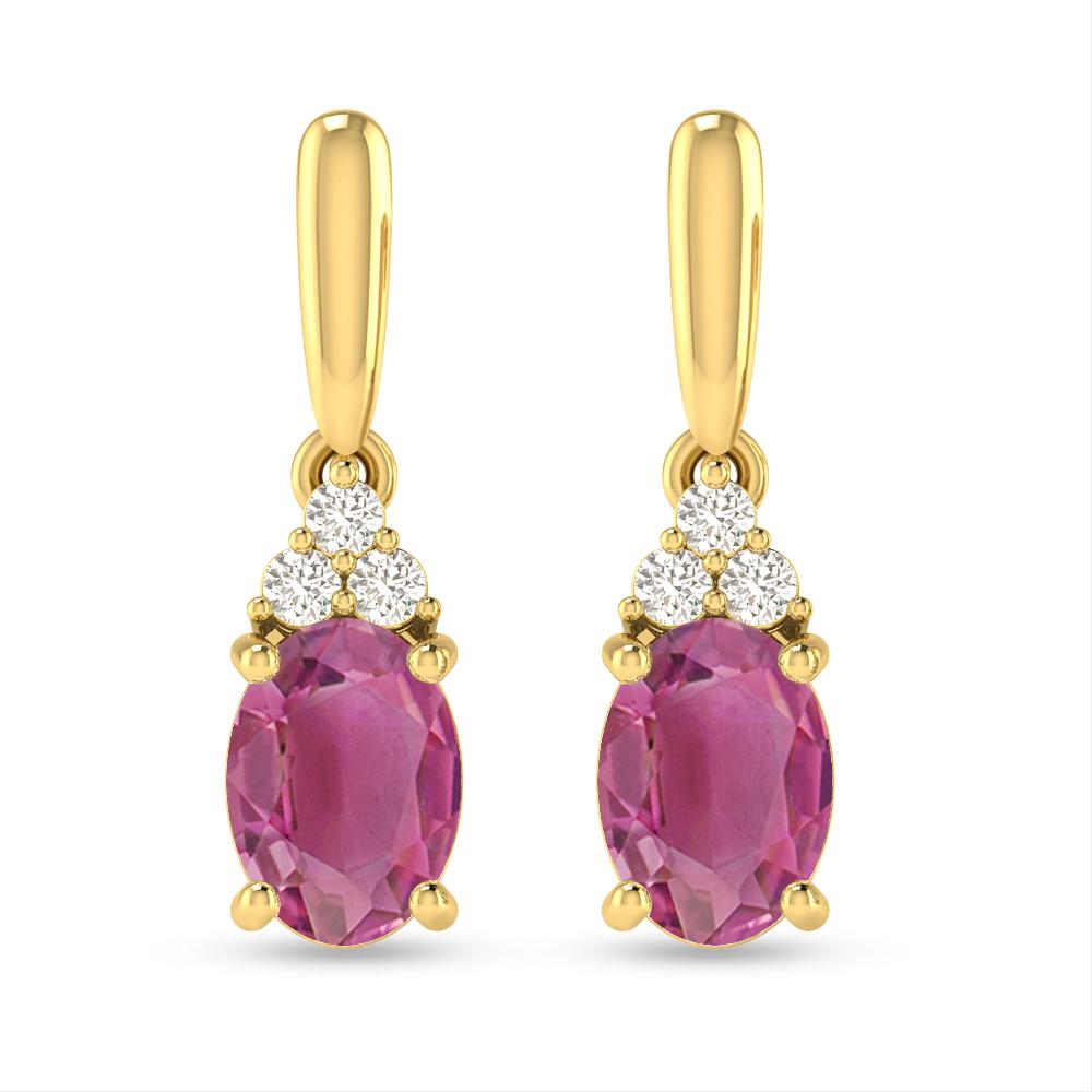 Yellow Gold - Pink Tourmaline