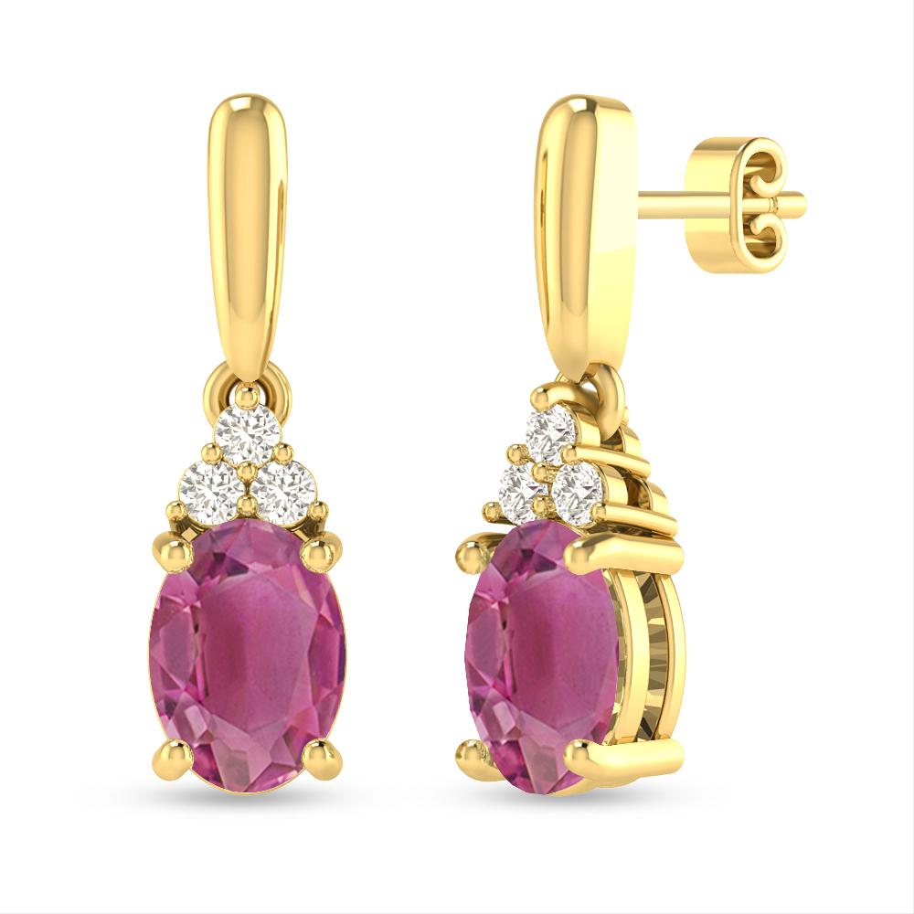 Yellow Gold - Pink Tourmaline