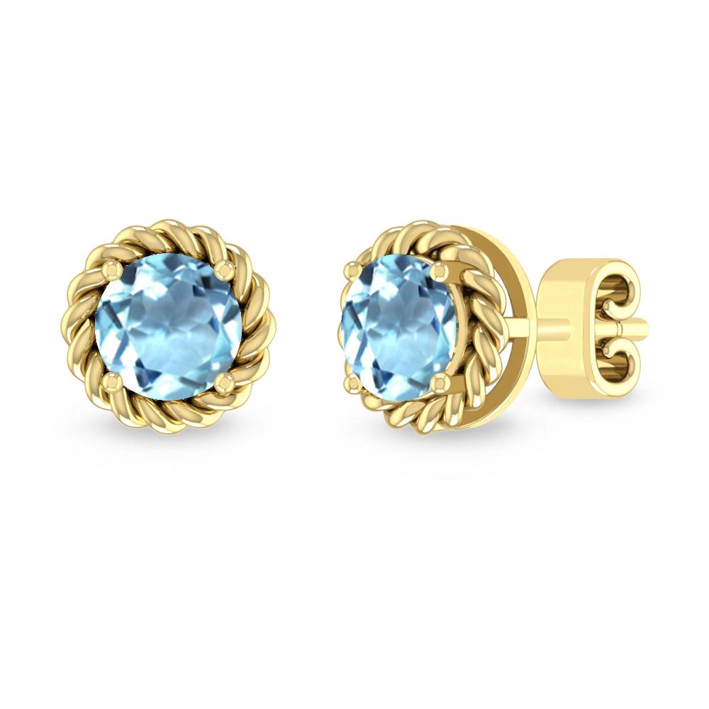 Yellow Gold - Aquamarine