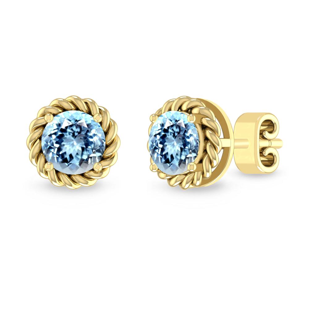 Yellow Gold - Aquamarine