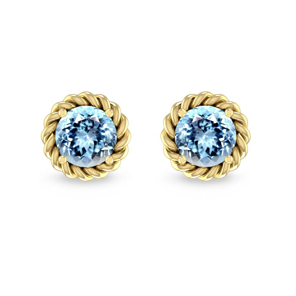 Yellow Gold - Aquamarine