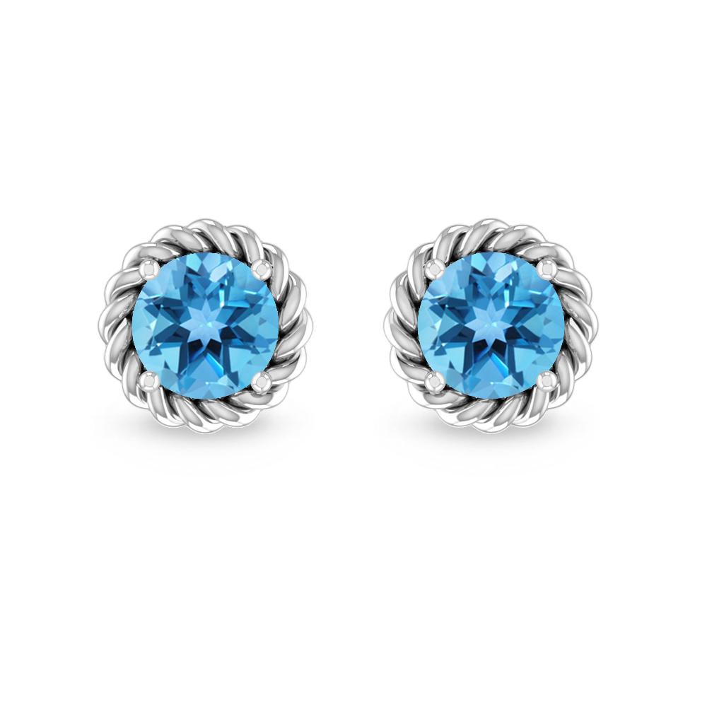 White Gold - Blue Topaz