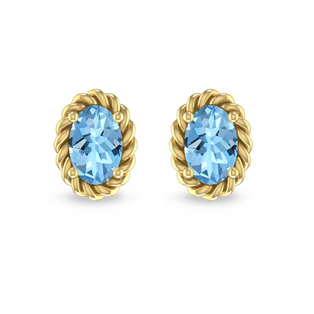 Yellow Gold - Aquamarine