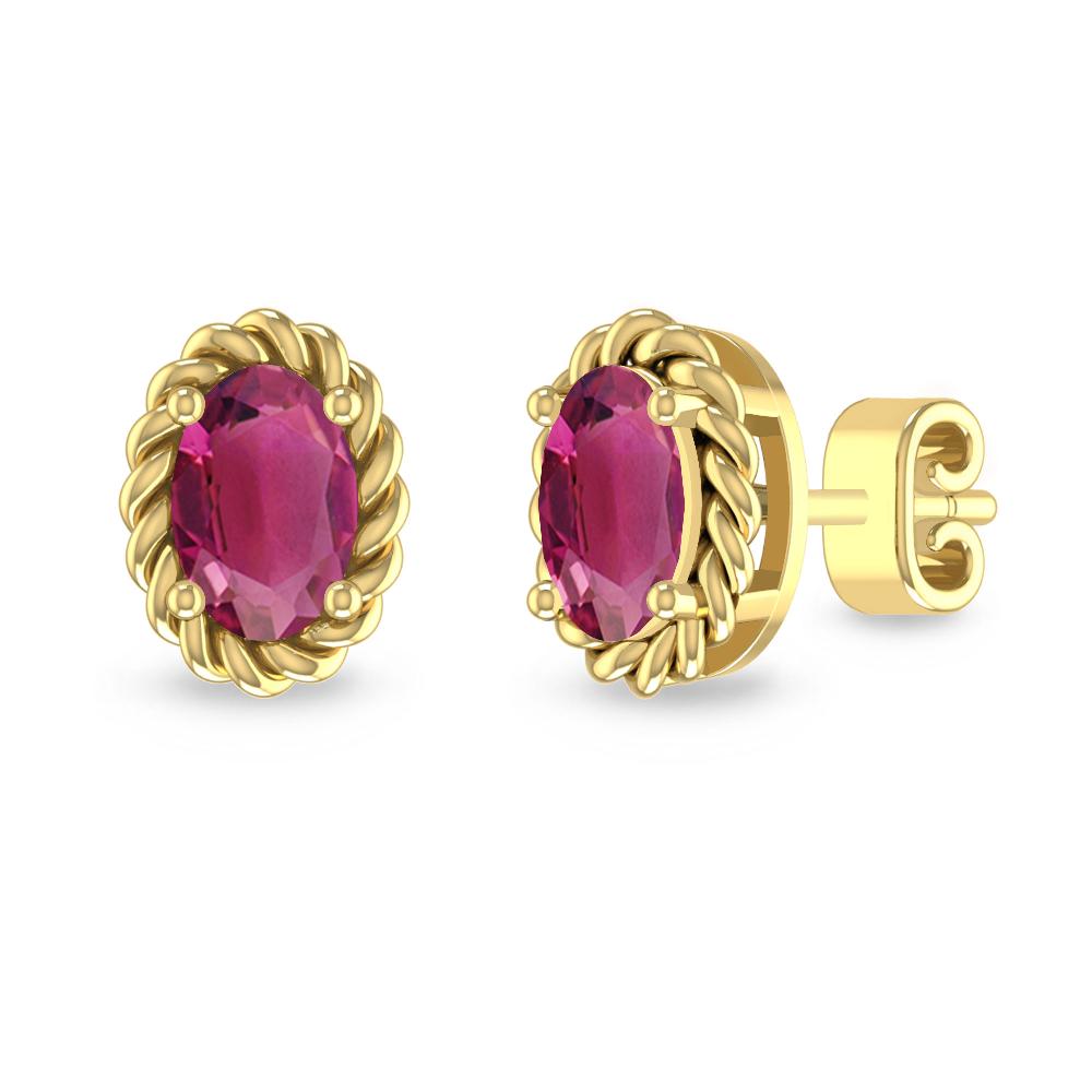 Yellow Gold - Pink Tourmaline