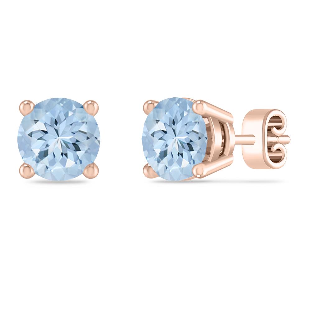 Rose Gold - Aquamarine