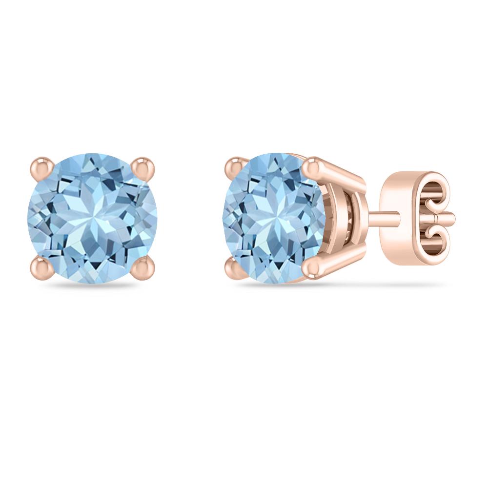 Rose Gold - Aquamarine