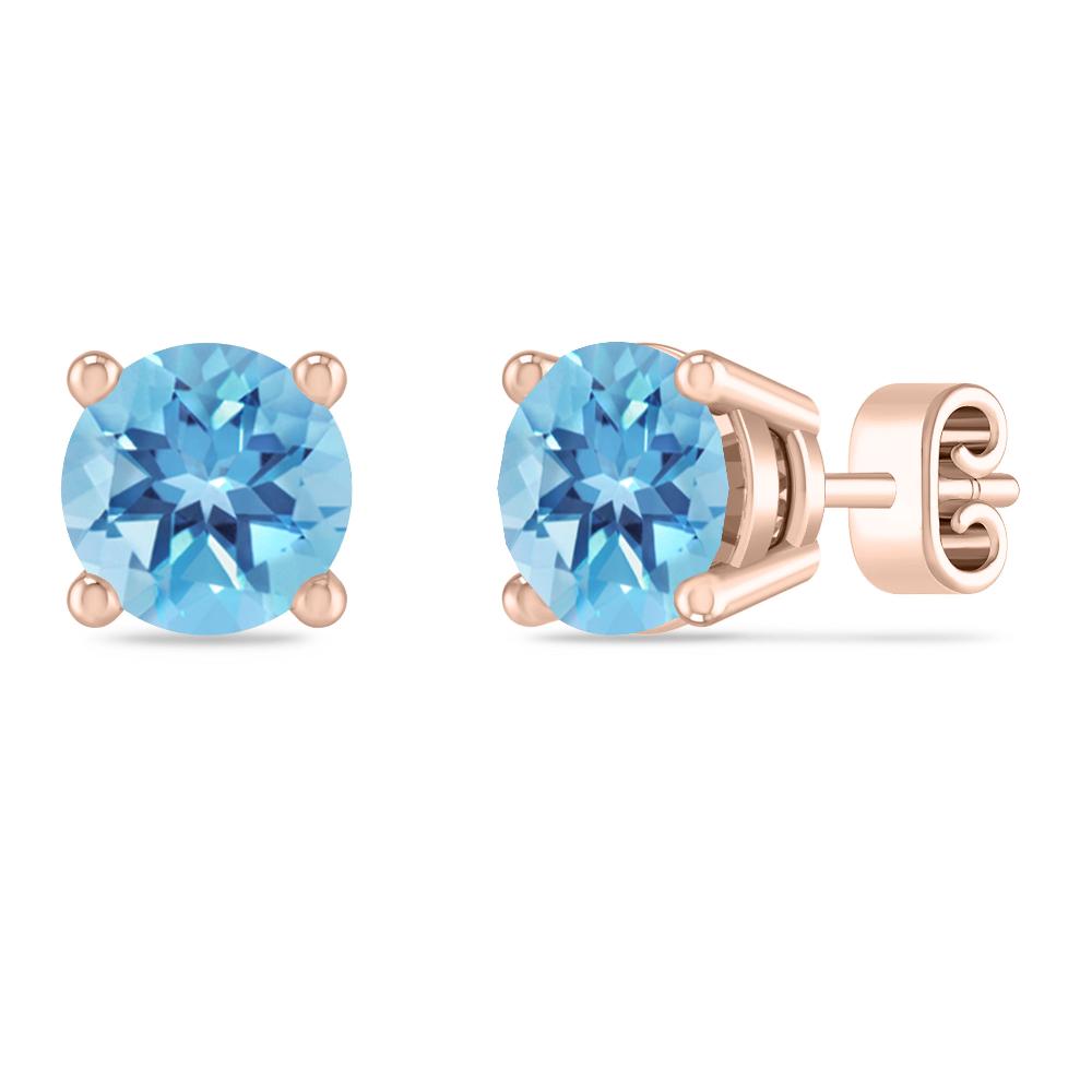 Rose Gold - Blue Topaz