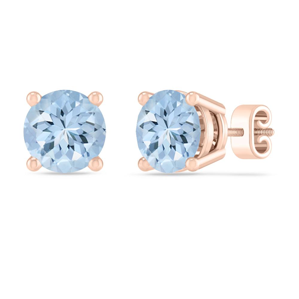 Rose Gold - Aquamarine