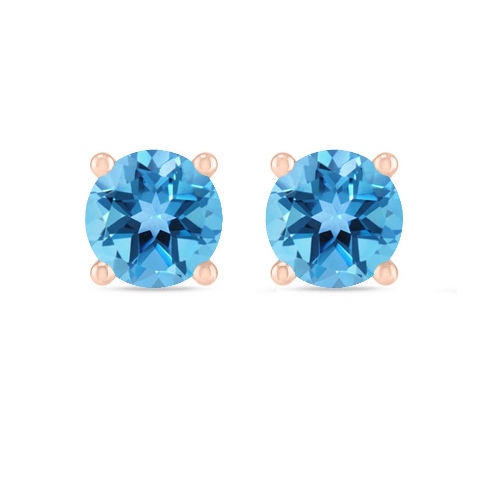 Rose Gold - Blue Topaz