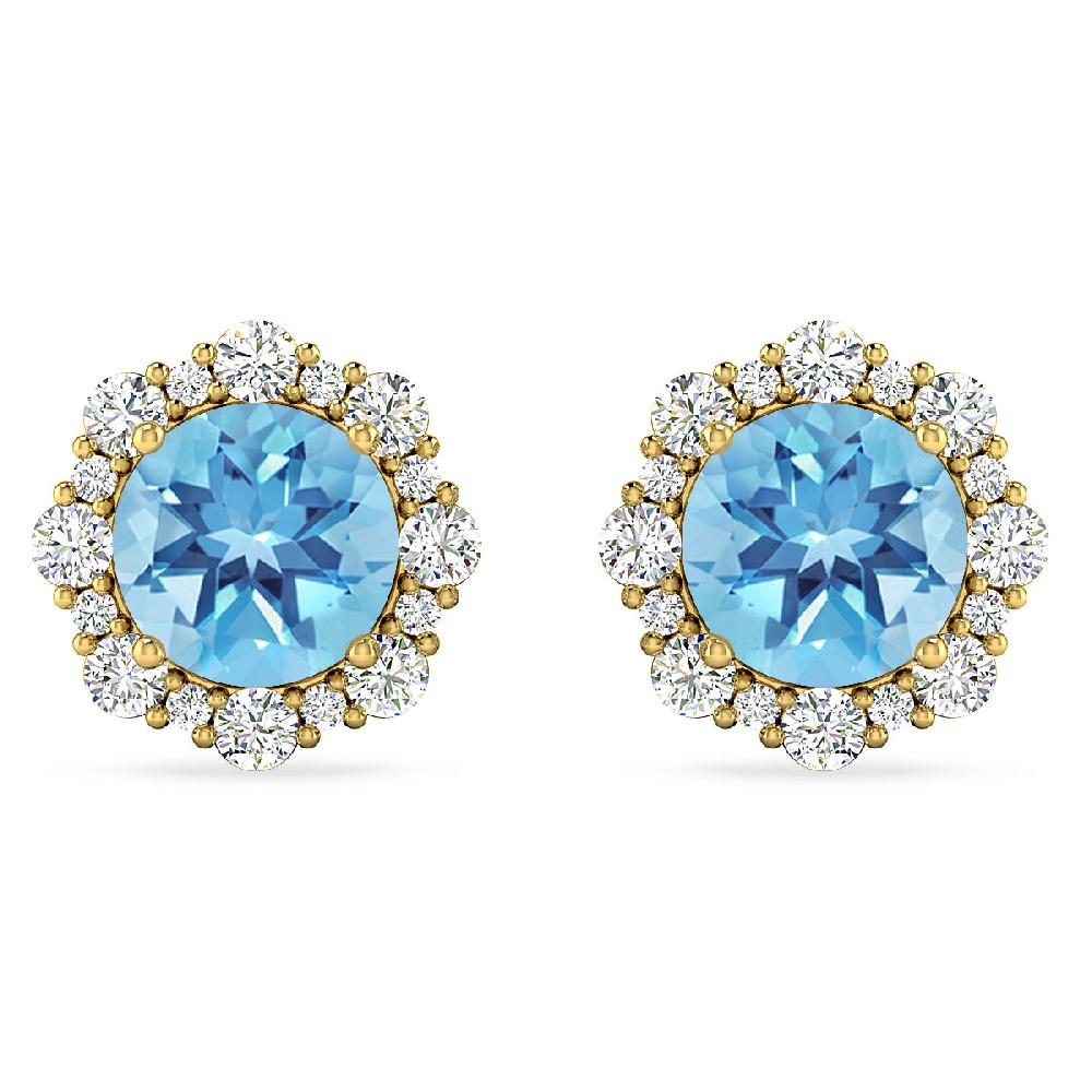 Yellow Gold - Blue Topaz