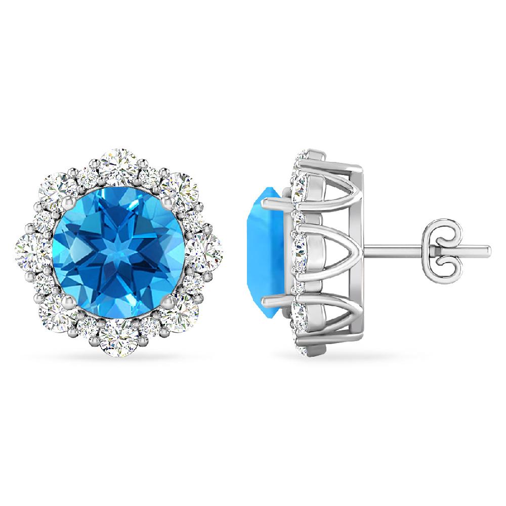 White Gold - Blue Topaz