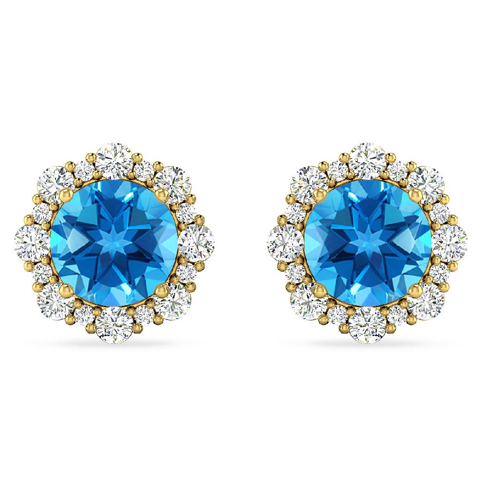 Yellow Gold - Blue Topaz