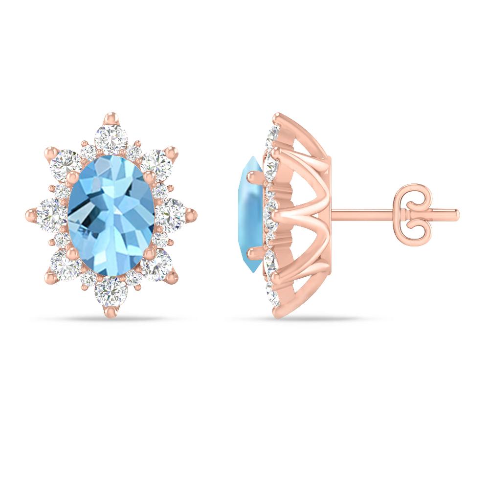 Rose Gold - Aquamarine