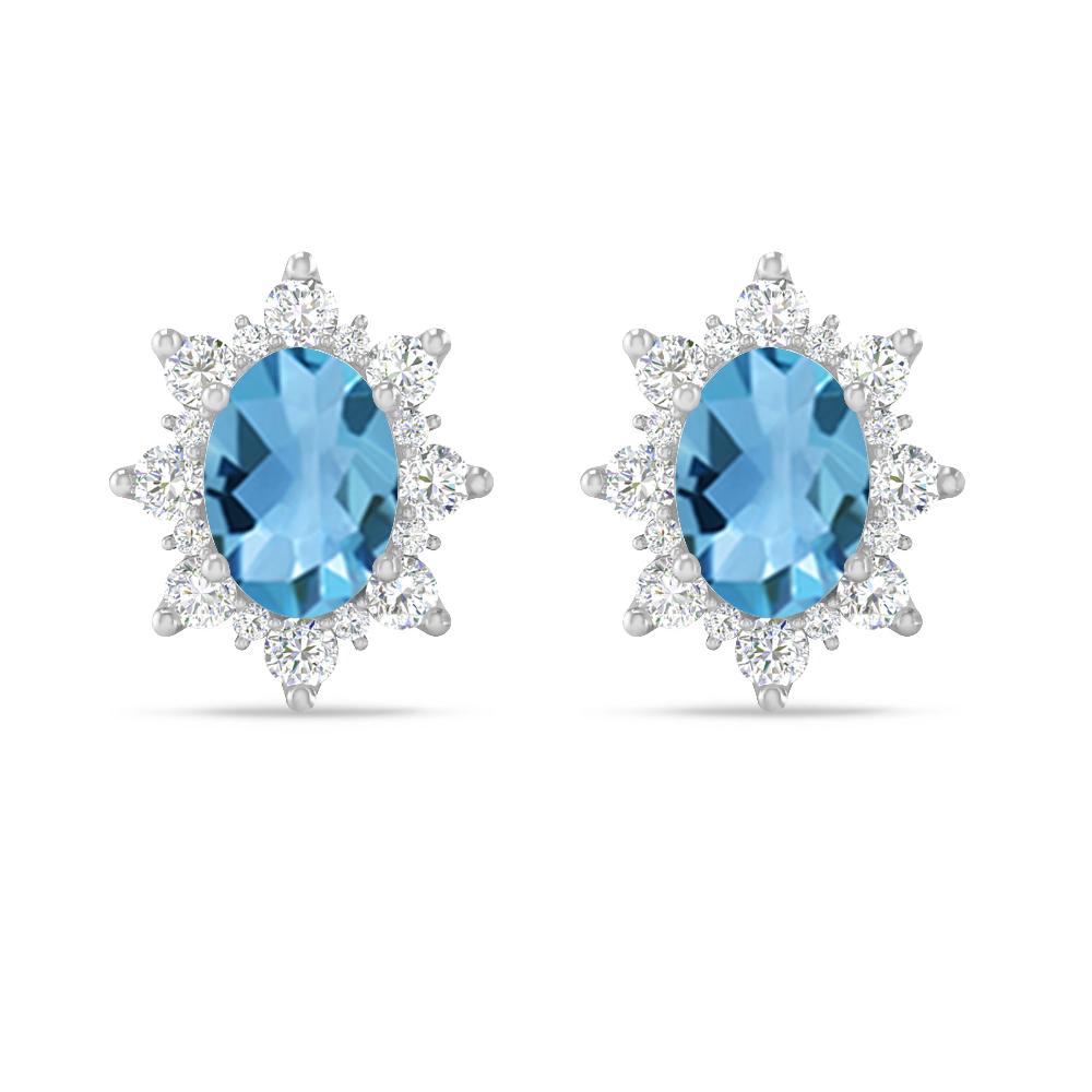 White Gold - Blue Topaz