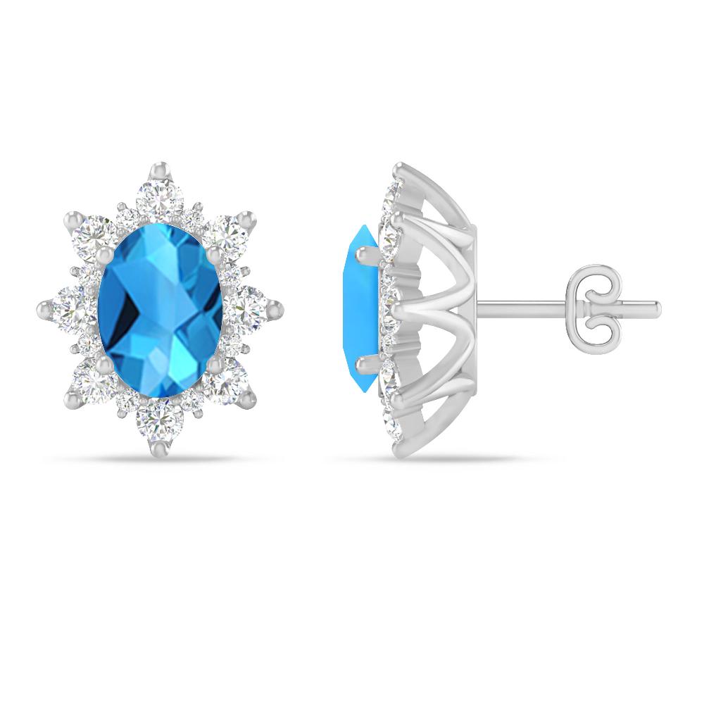 White Gold - Blue Topaz