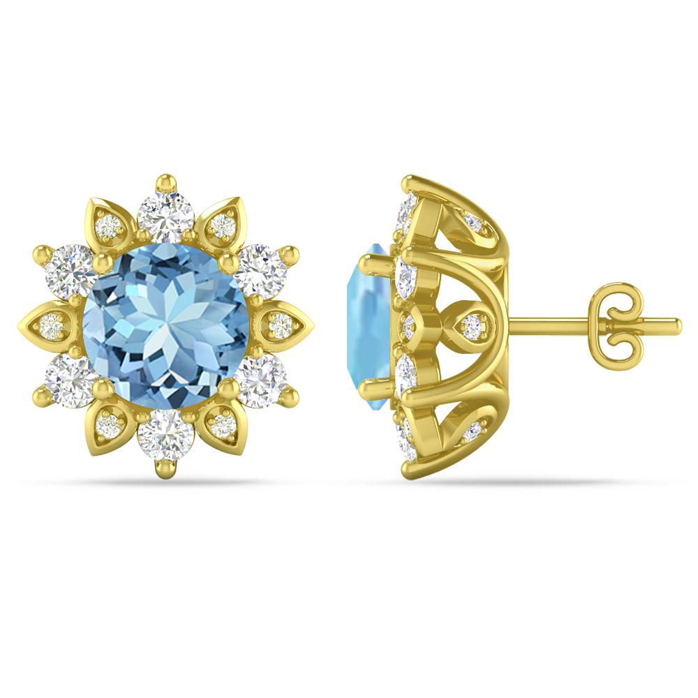 Yellow Gold - Aquamarine