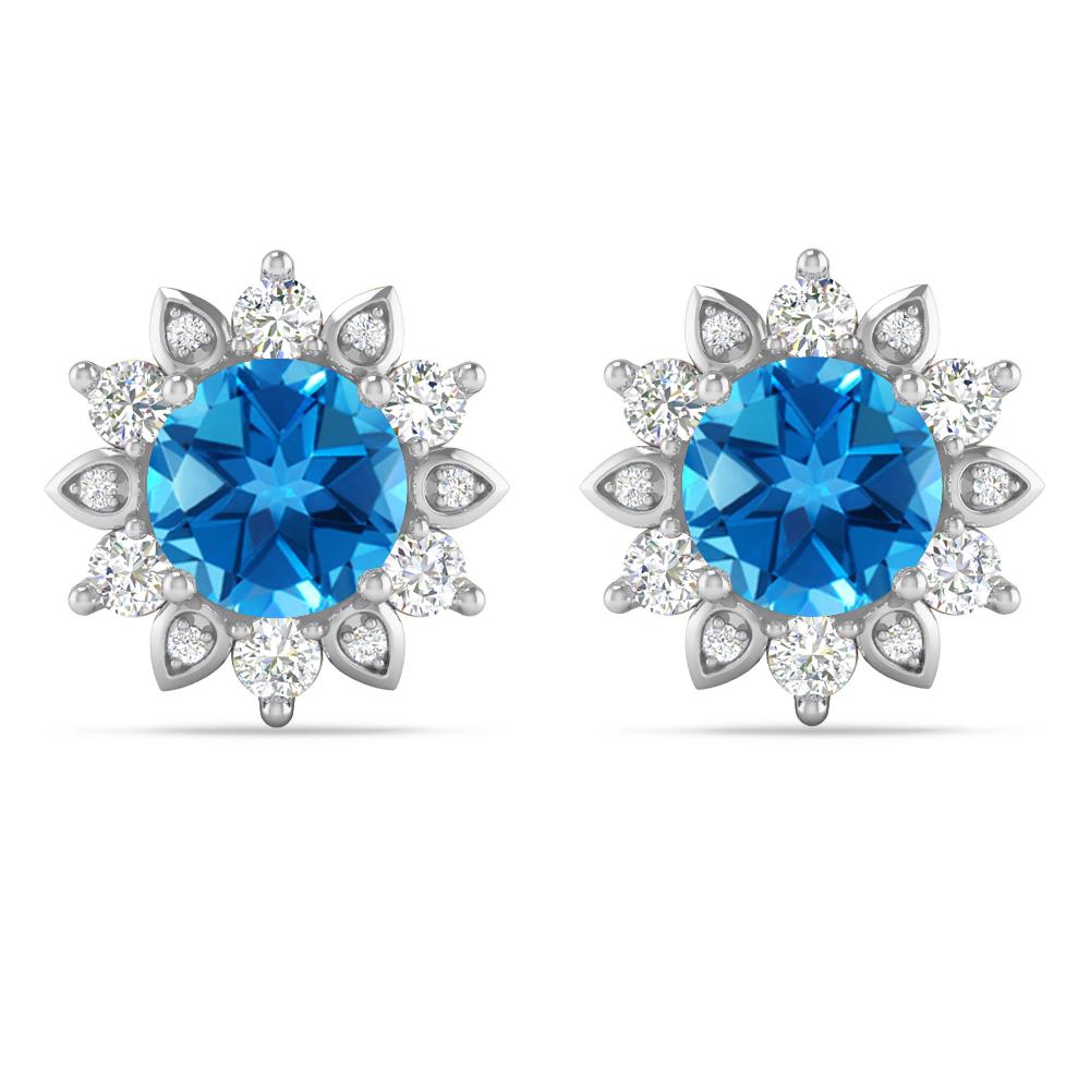 White Gold - Blue Topaz