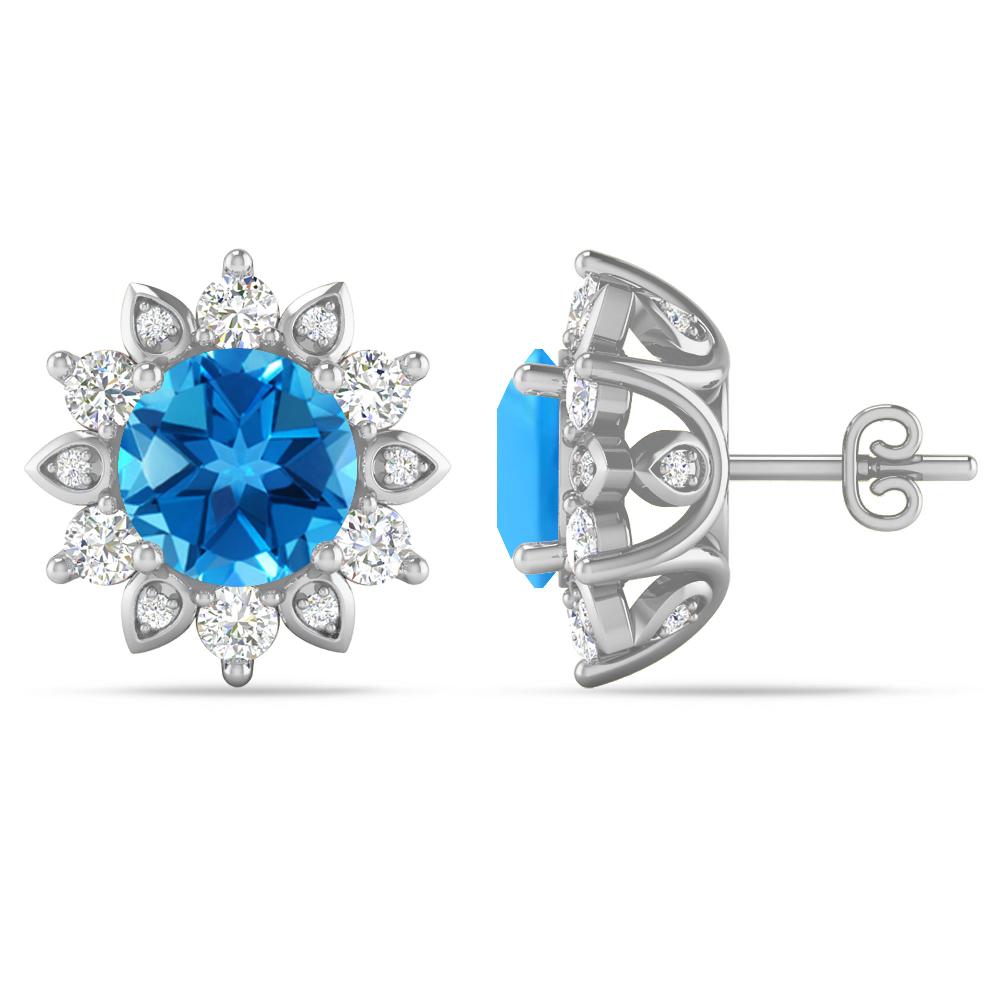 White Gold - Blue Topaz