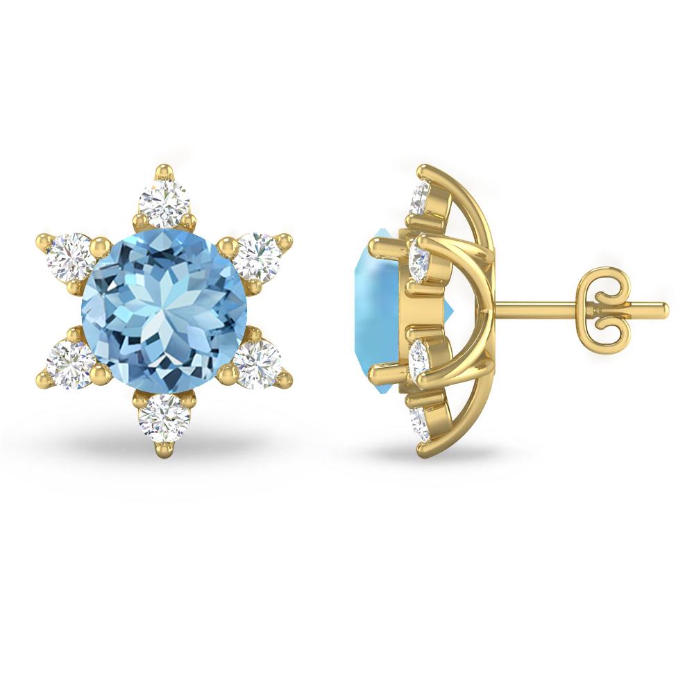 Yellow Gold - Aquamarine