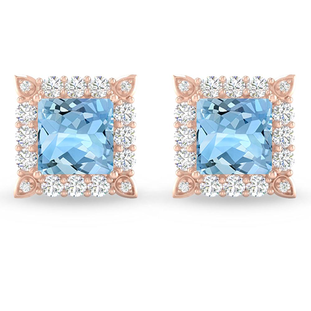 Rose Gold - Aquamarine