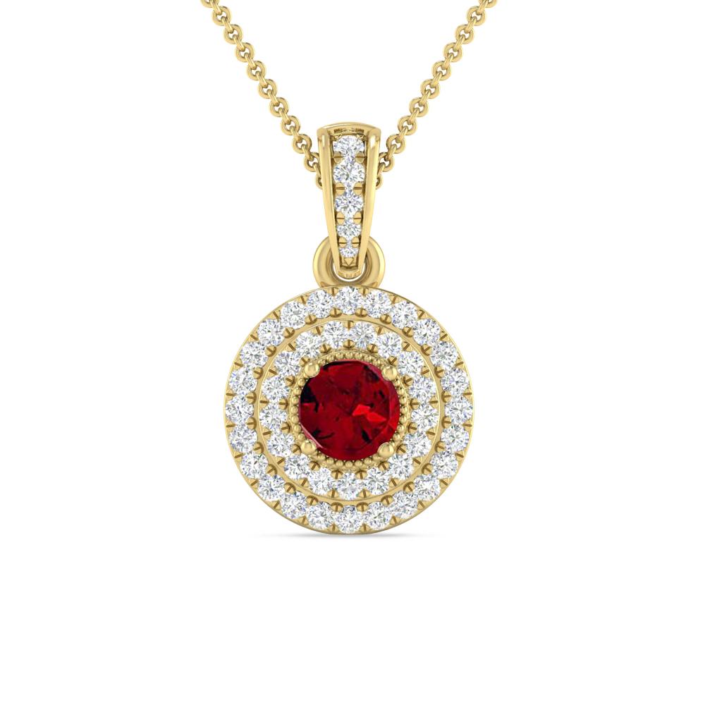 Yellow Gold - Garnet