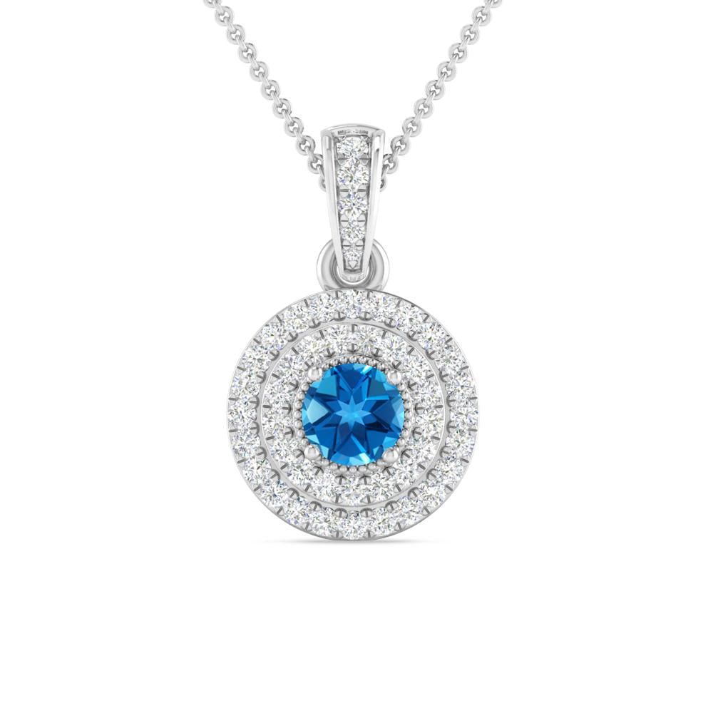 White Gold - Blue Topaz