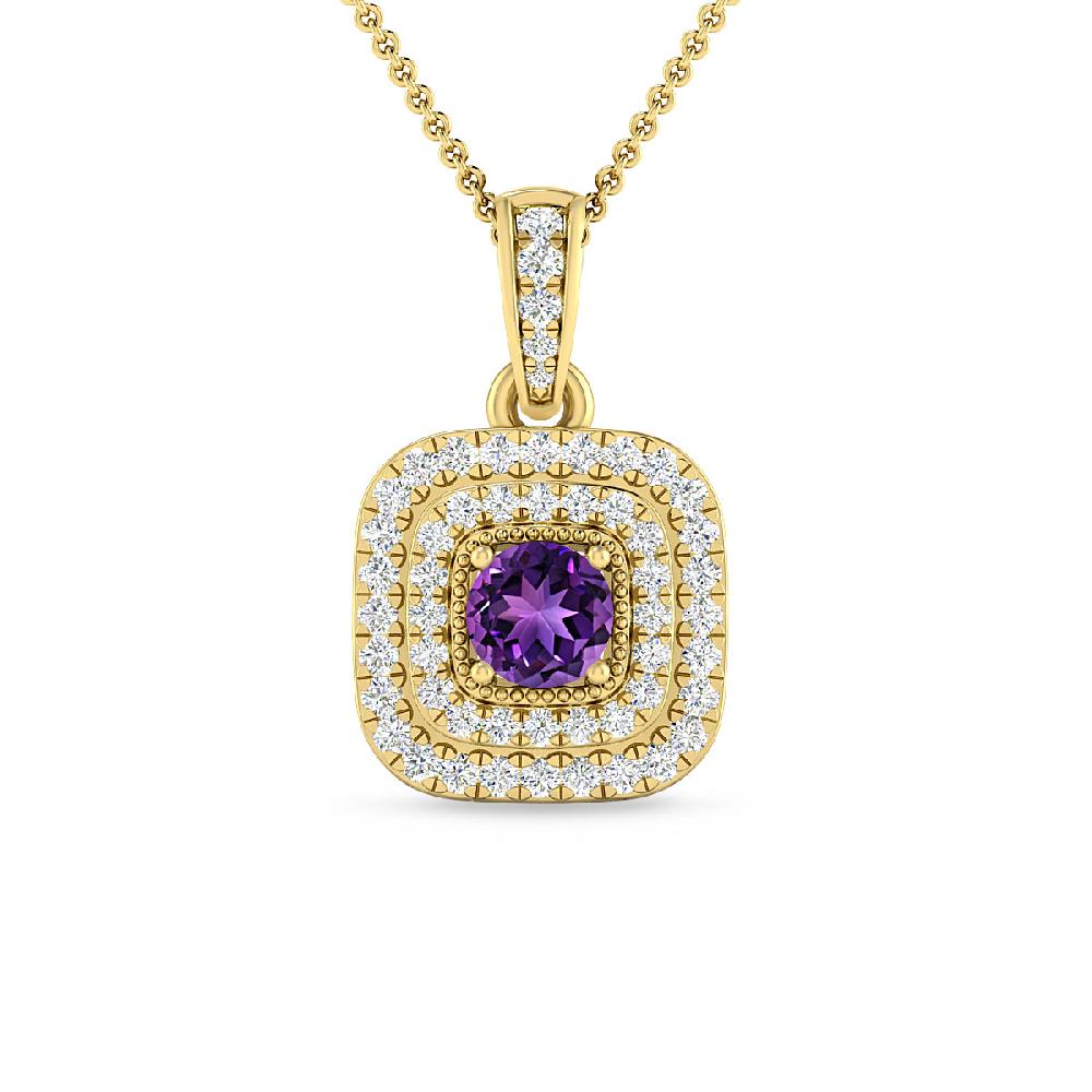 Yellow Gold - Amethyst