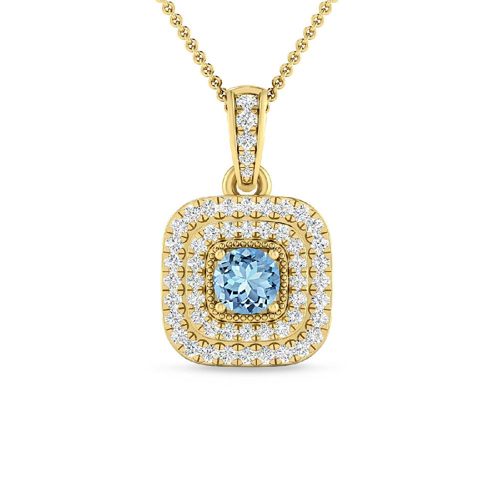 Yellow Gold - Aquamarine