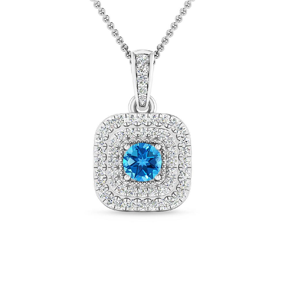 White Gold - Blue Topaz