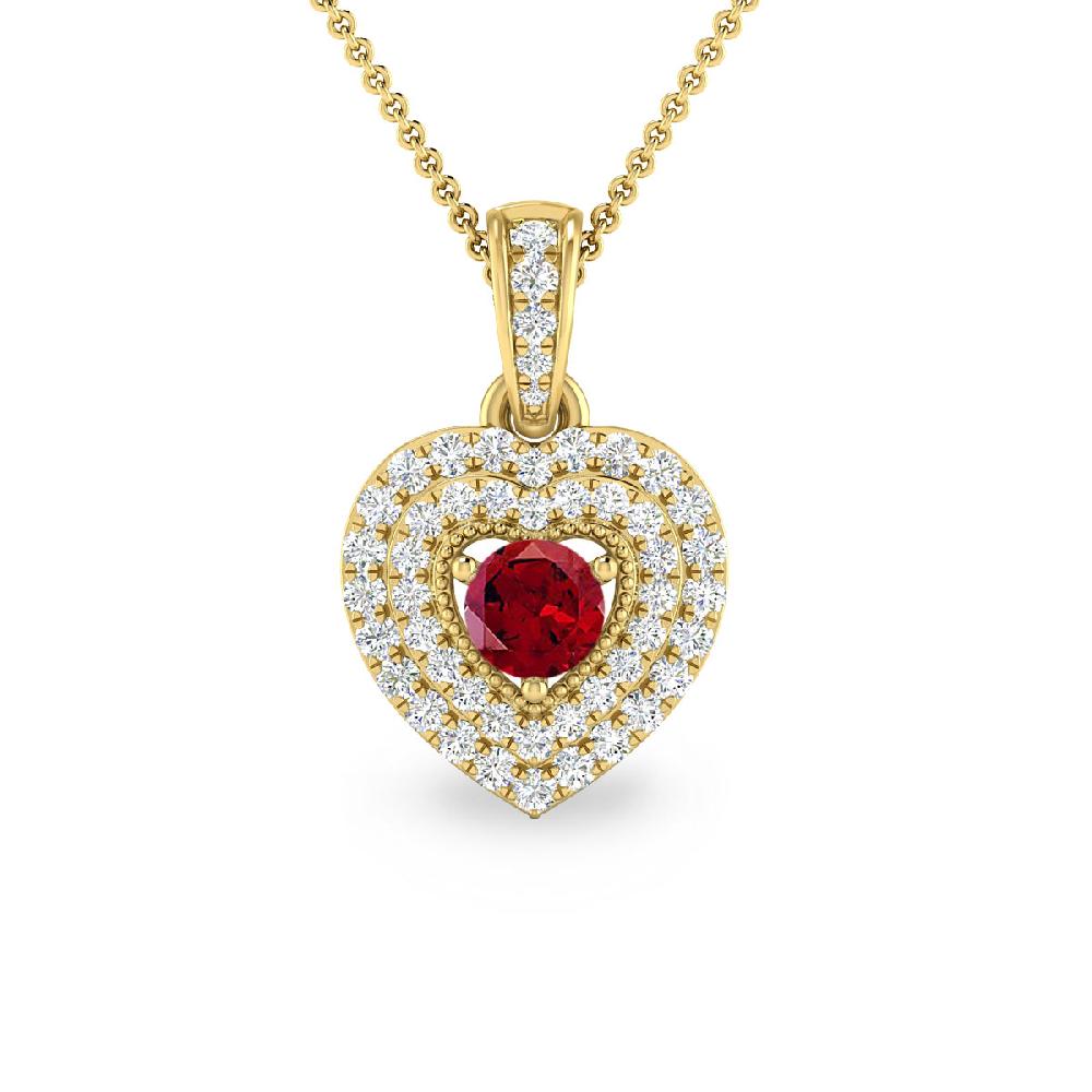 Yellow Gold - Garnet