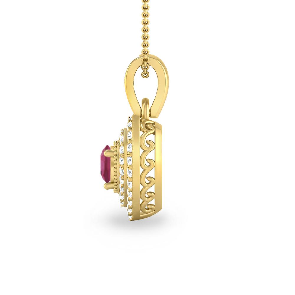 Yellow Gold - Pink Tourmaline