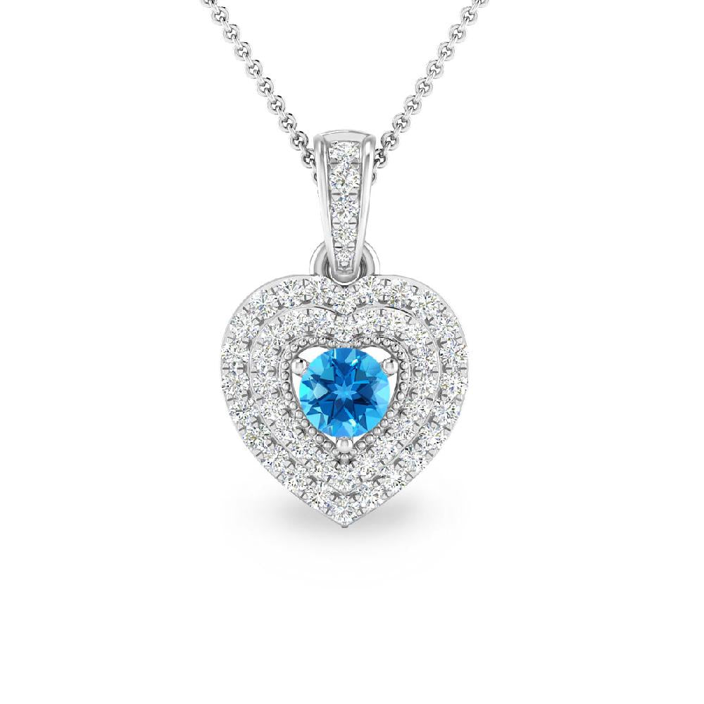 White Gold - Blue Topaz