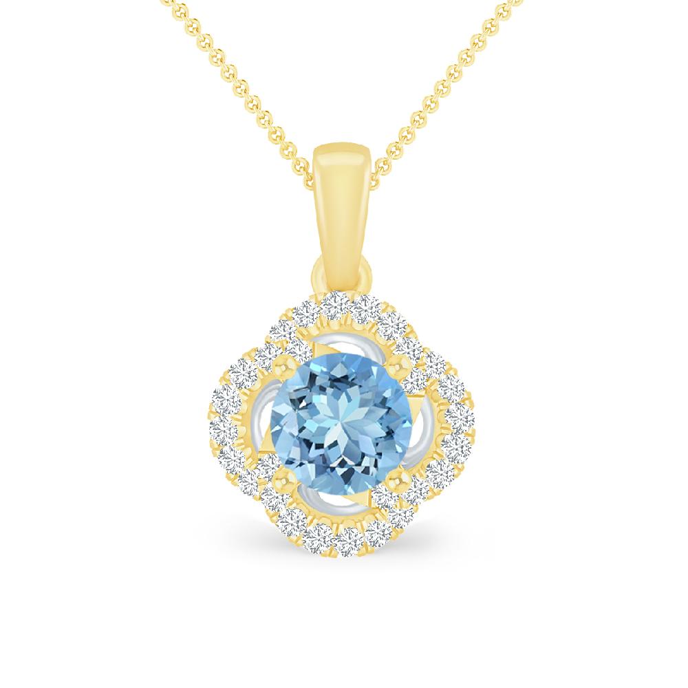 Yellow Gold - Aquamarine