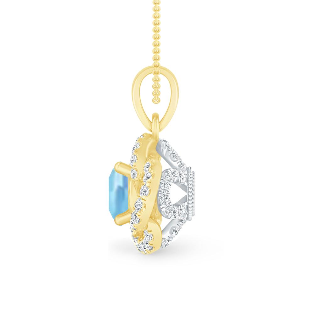 Yellow Gold - Aquamarine