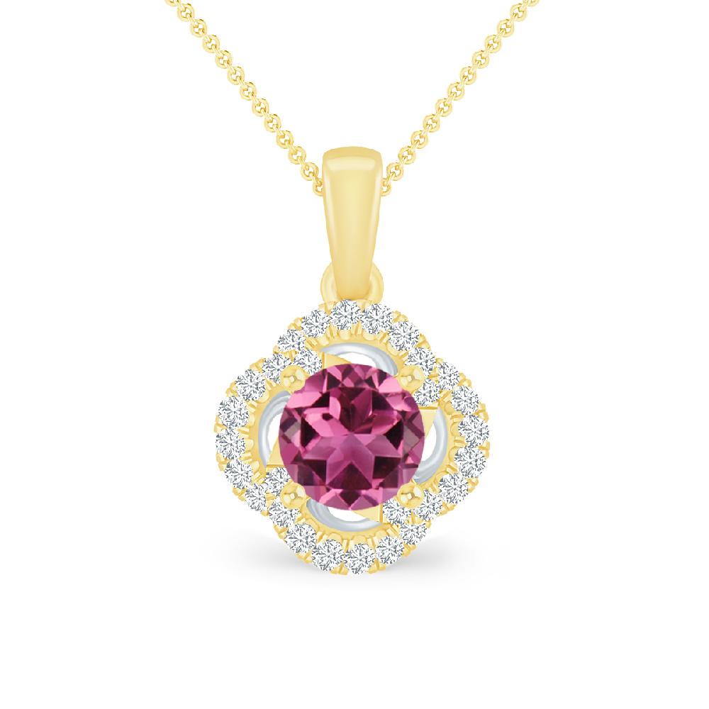 Yellow Gold - Pink Tourmaline