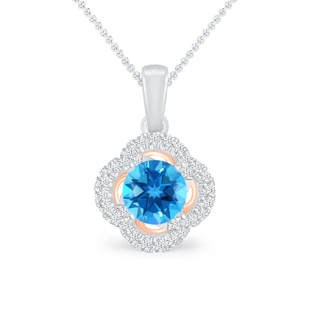 White Gold - Blue Topaz