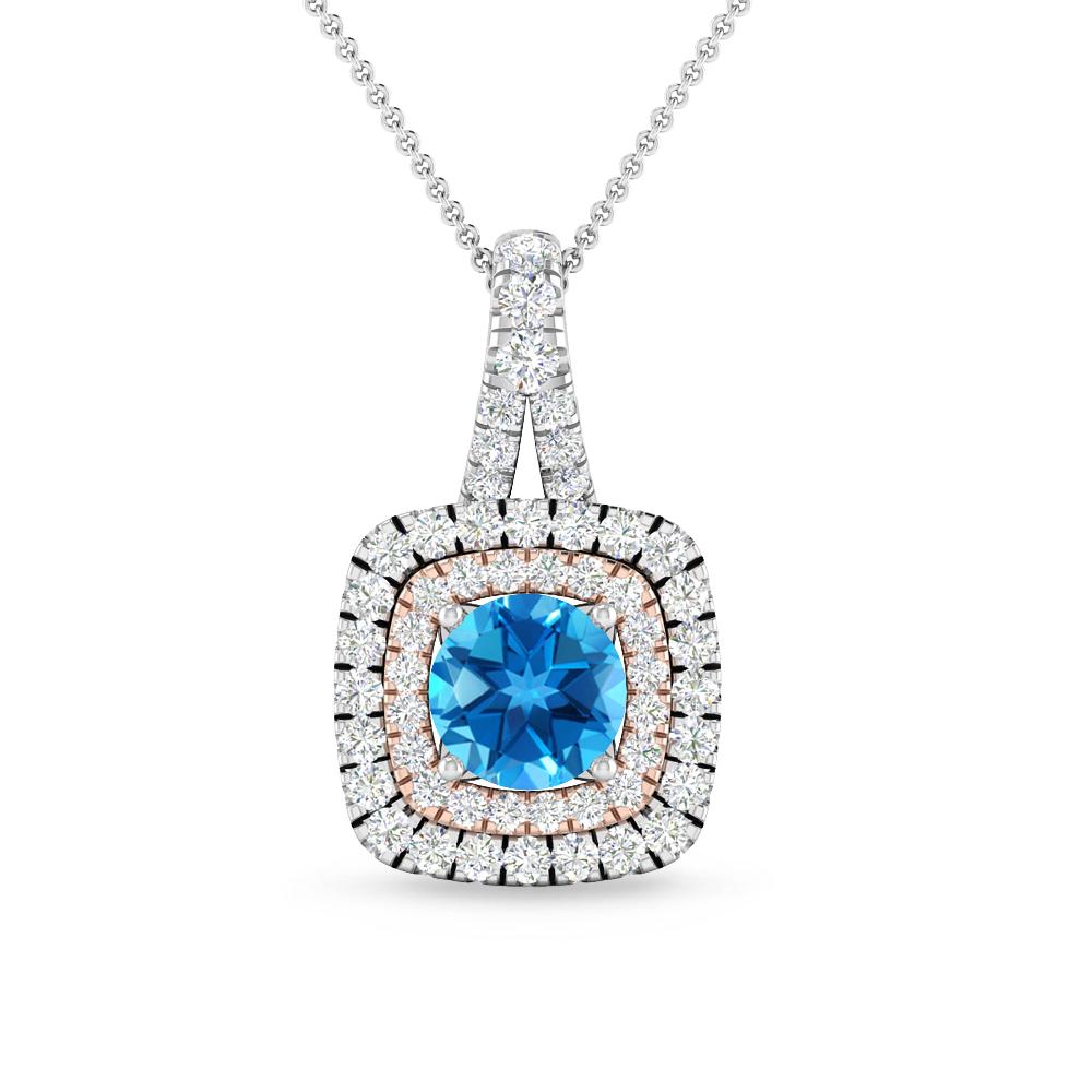 White Gold - Blue Topaz