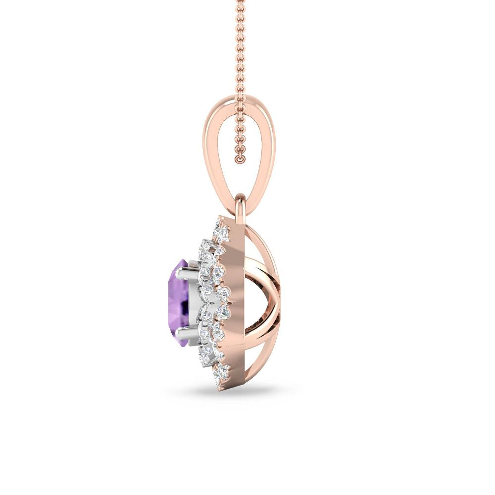 Rose Gold/White Gold - Amethyst